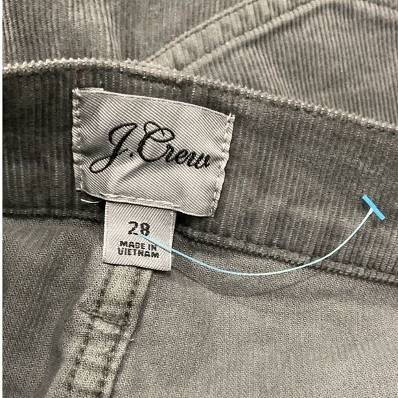 J. Crew Wome's Vintage Slim Straight Corduroy pants size 28 Gray - Picture 7 of 13